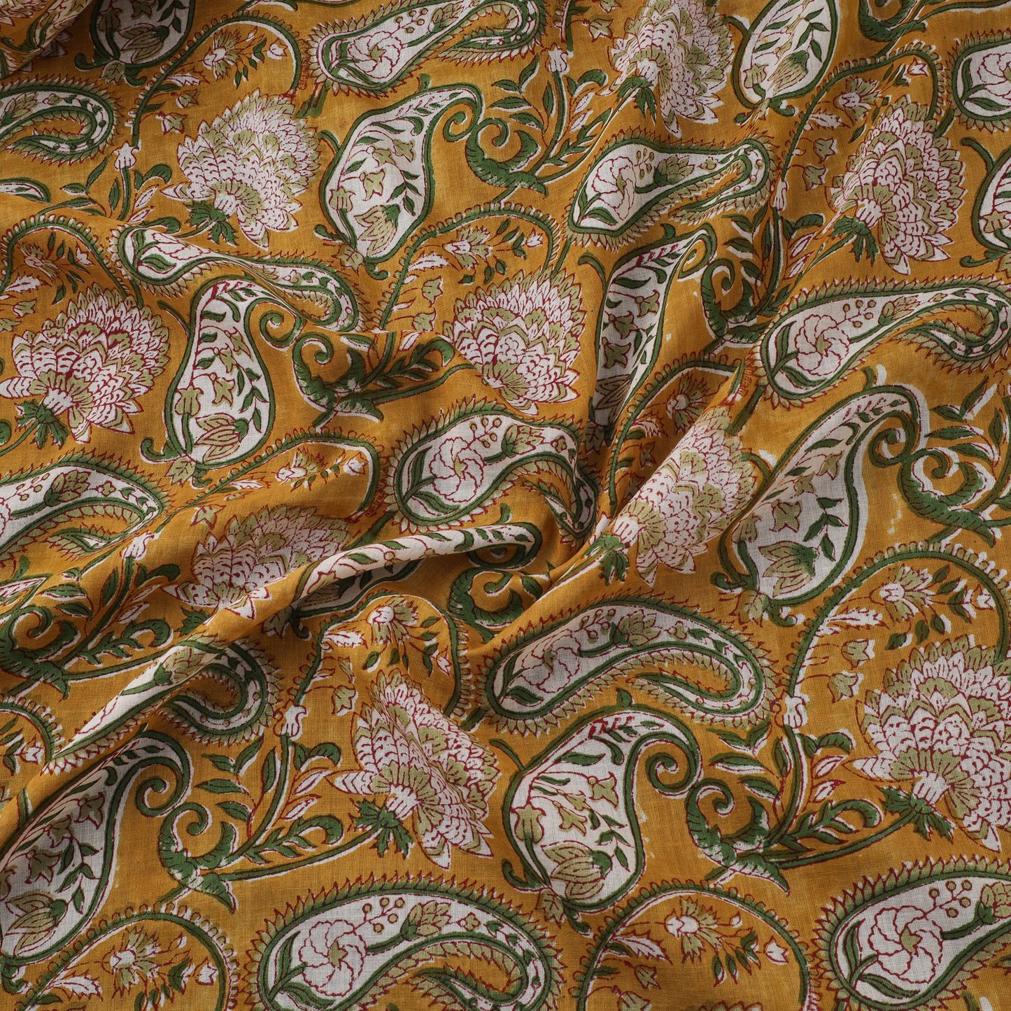 Pure mul cotton hand sanganeri fabric 10 - handcrafted