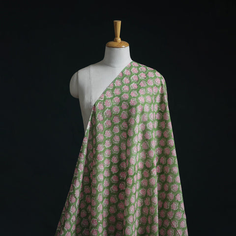 Pure mul cotton hand sanganeri fabric 15 - handcrafted