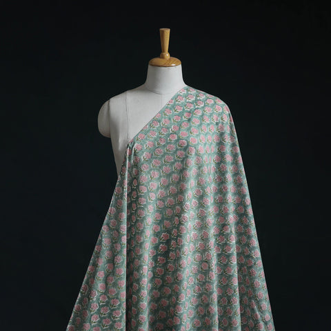 Pure mul cotton hand sanganeri fabric 17 - handcrafted