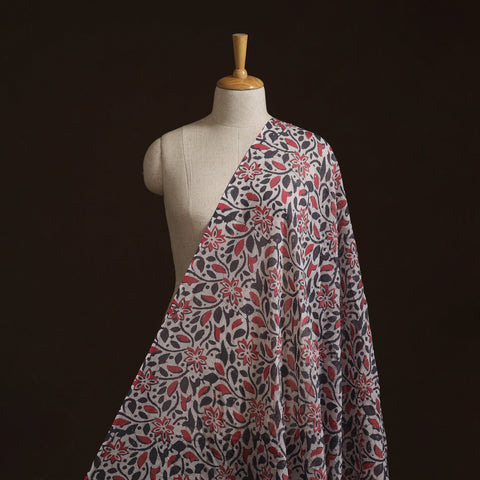 Pure mul cotton kutch hand block batik print fabric 03