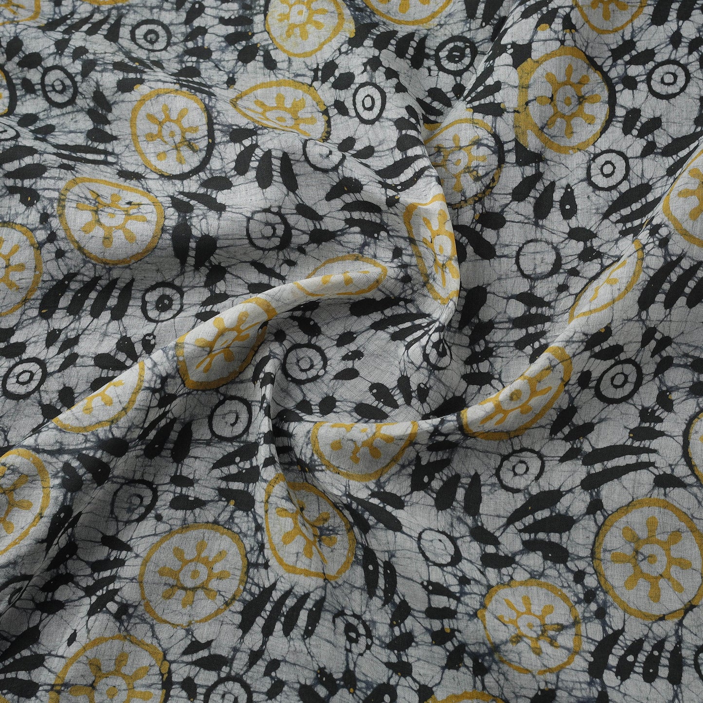 Pure mul cotton kutch hand block batik print fabric 11