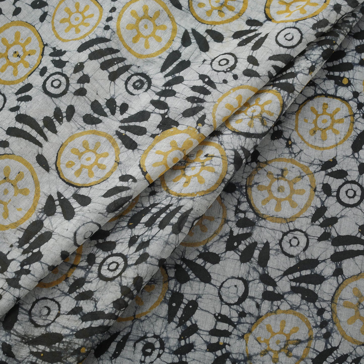 Pure mul cotton kutch hand block batik print fabric 11