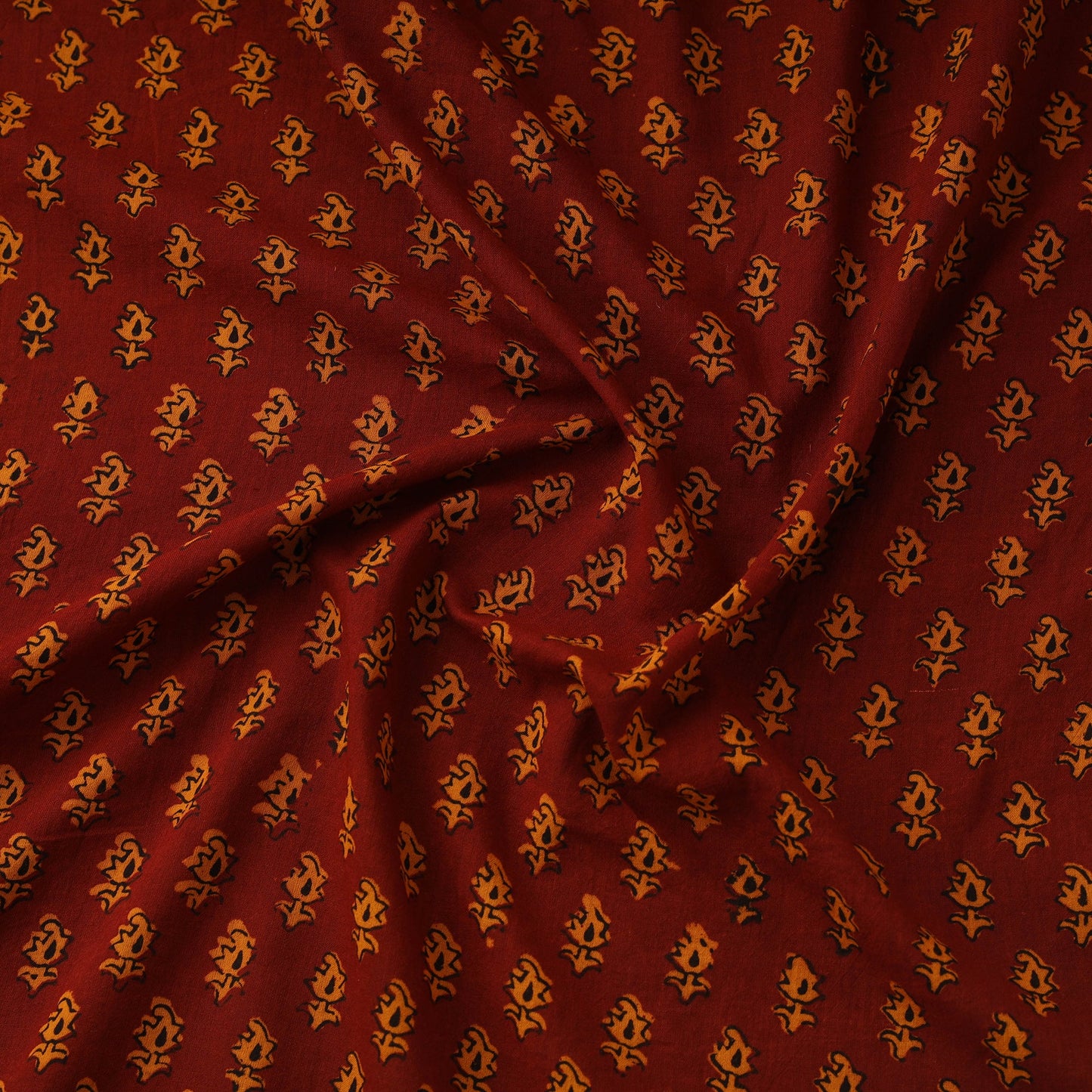 Pure mul cotton natural dyed hand block bagh print fabric