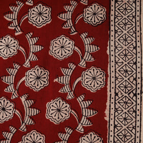 Pure mul cotton natural dyed hand block bagh print fabric