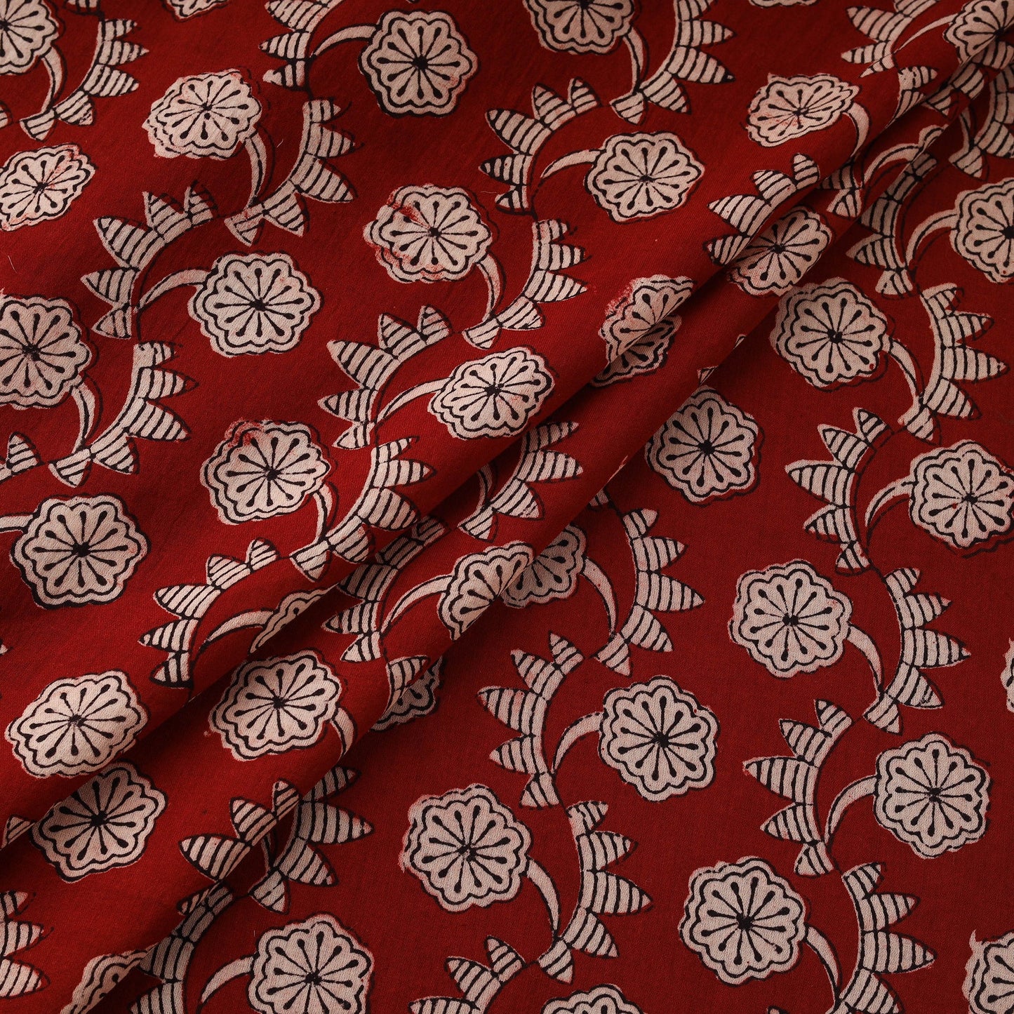 Pure mul cotton natural dyed hand block bagh print fabric
