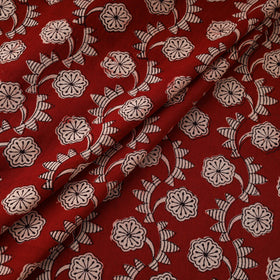 Pure mul cotton natural dyed hand block bagh print fabric