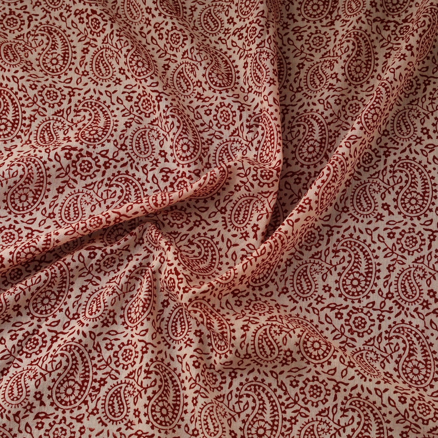 Pure mul cotton natural dyed hand block bagh print fabric