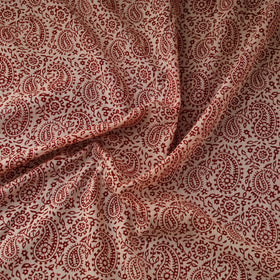 Pure mul cotton natural dyed hand block bagh print fabric