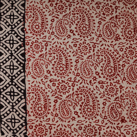 Pure mul cotton natural dyed hand block bagh print fabric