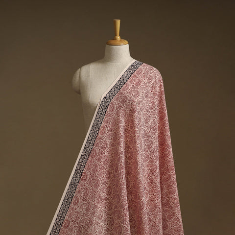 Pure mul cotton natural dyed hand block bagh print fabric