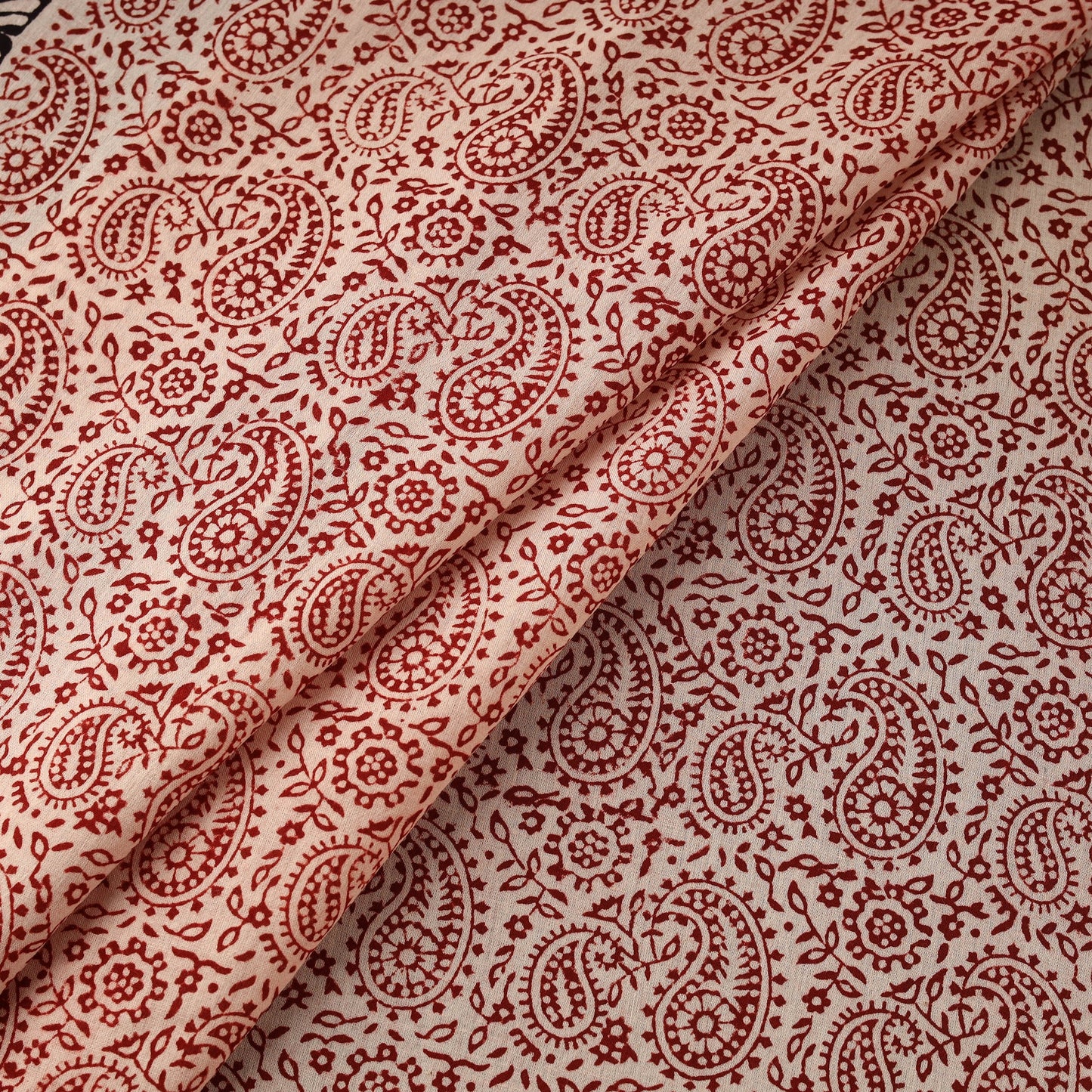 Pure mul cotton natural dyed hand block bagh print fabric