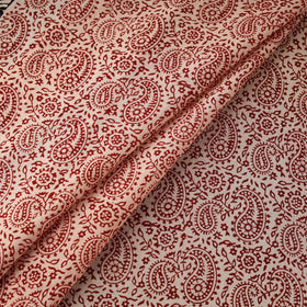 Pure mul cotton natural dyed hand block bagh print fabric