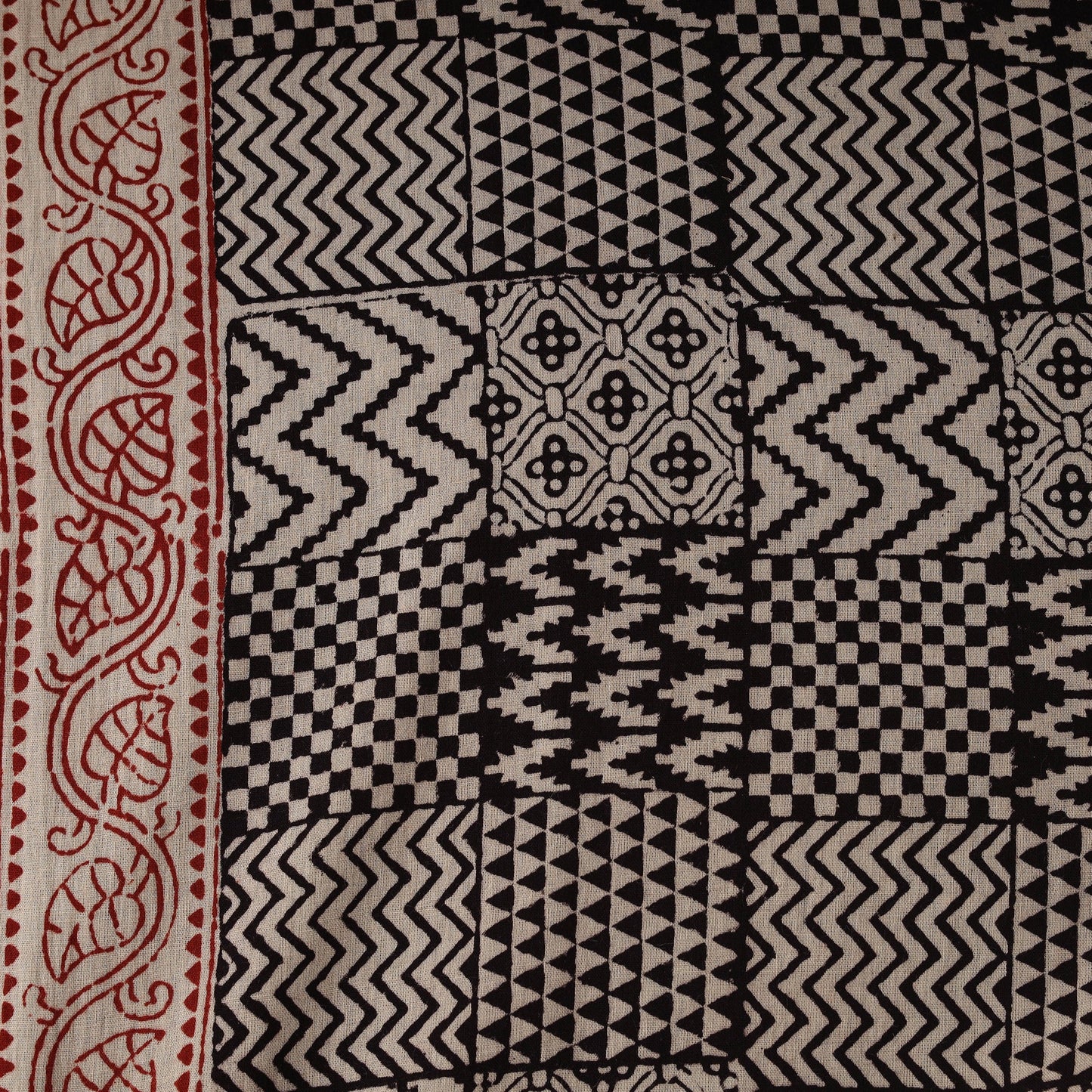Pure mul cotton natural dyed hand block bagh print fabric