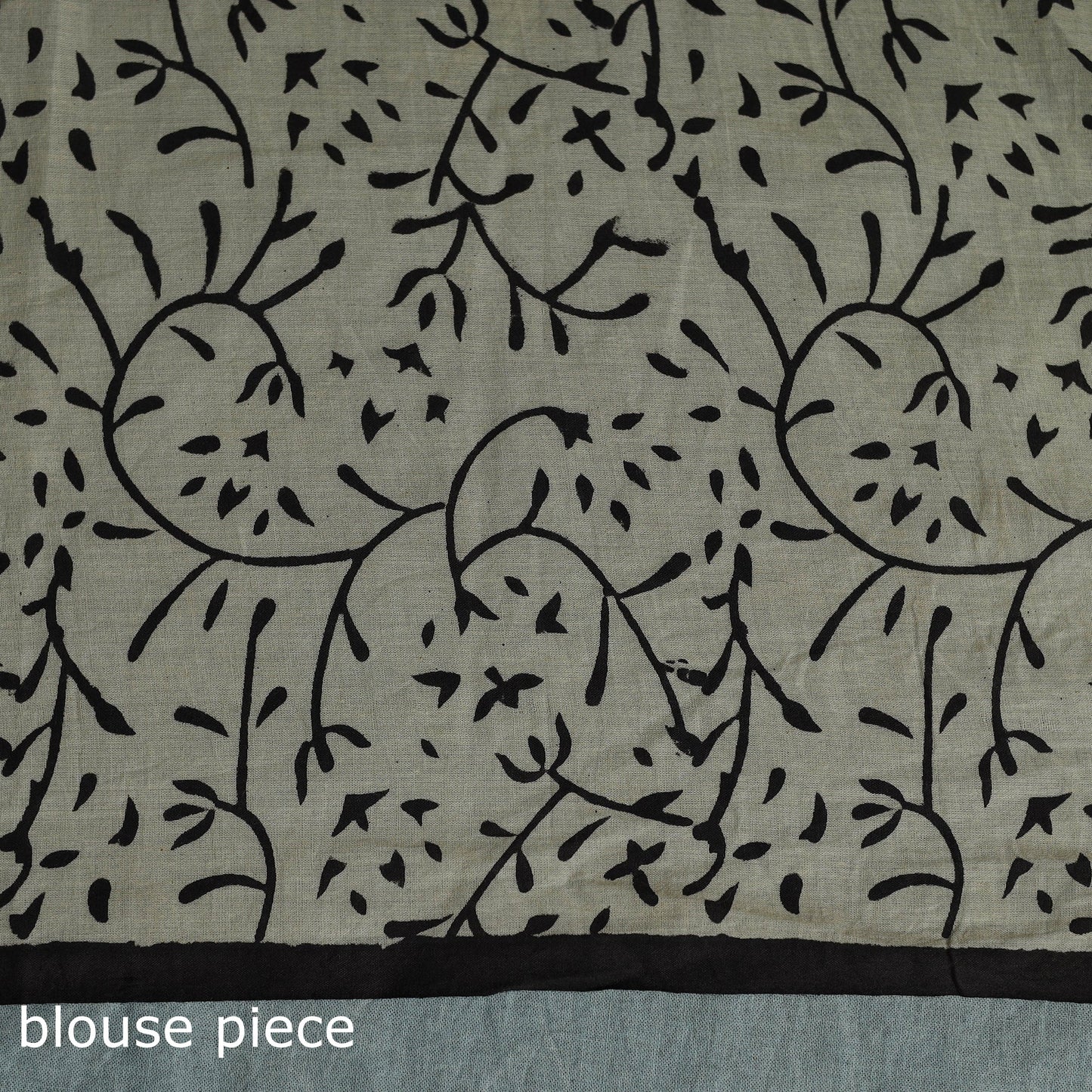 Pure mul cotton natural dyed hand block bagru print saree