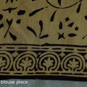 Pure mul cotton natural dyed hand block bagru print saree