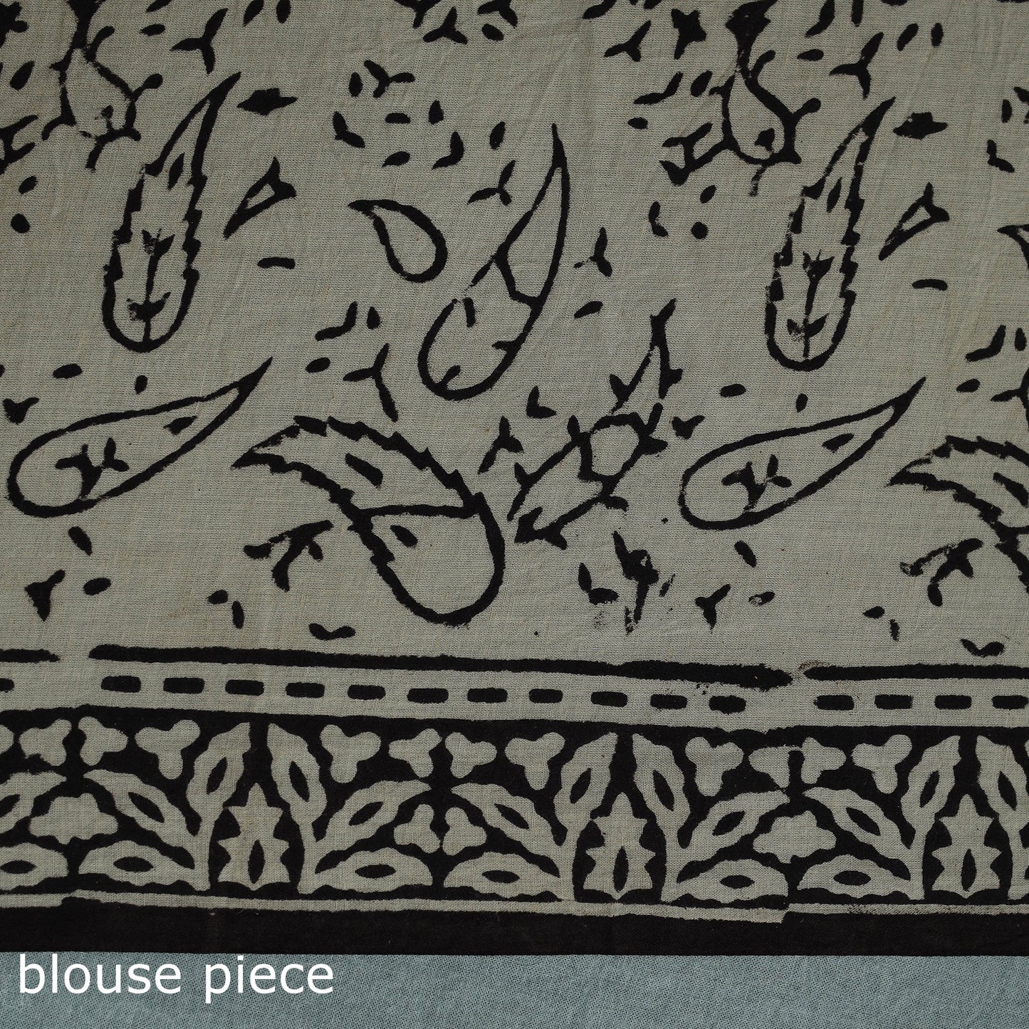 Pure mul cotton natural dyed hand block bagru print saree