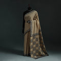 Pure mul cotton natural dyed hand block bagru print saree