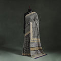 Pure mul cotton natural dyed hand block bagru print saree