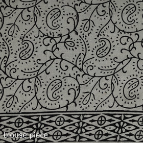 Pure mul cotton natural dyed hand block bagru print saree