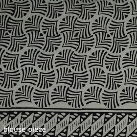 Pure mul cotton natural dyed hand block bagru print saree