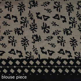 Pure mul cotton natural dyed hand block bagru print saree