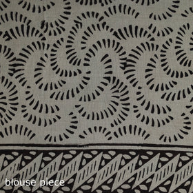 Pure mul cotton natural dyed hand block bagru print saree