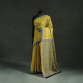 Pure mul cotton natural dyed hand block bagru print saree
