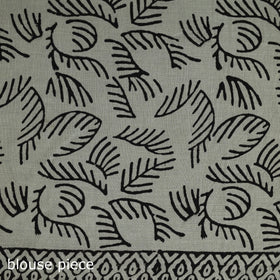 Pure mul cotton natural dyed hand block bagru print saree