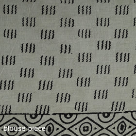 Pure mul cotton natural dyed hand block bagru print saree