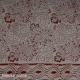 Pure mul cotton natural dyed hand block bagru print saree