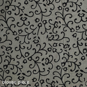 Pure mul cotton natural dyed hand block bagru print saree