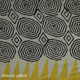 Pure mul cotton natural dyed hand block bagru print saree