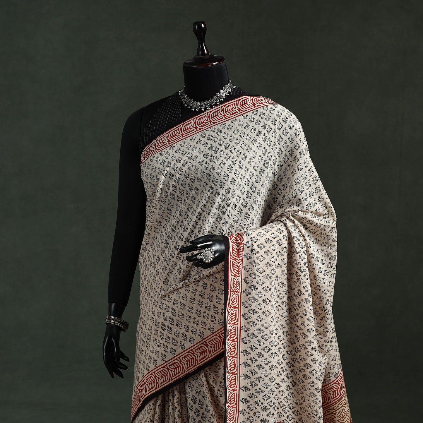 Pure mul cotton natural dyed hand block dabu bagru print