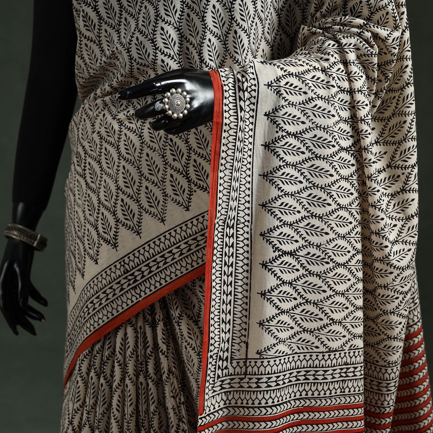 Pure mul cotton natural dyed hand block dabu bagru print