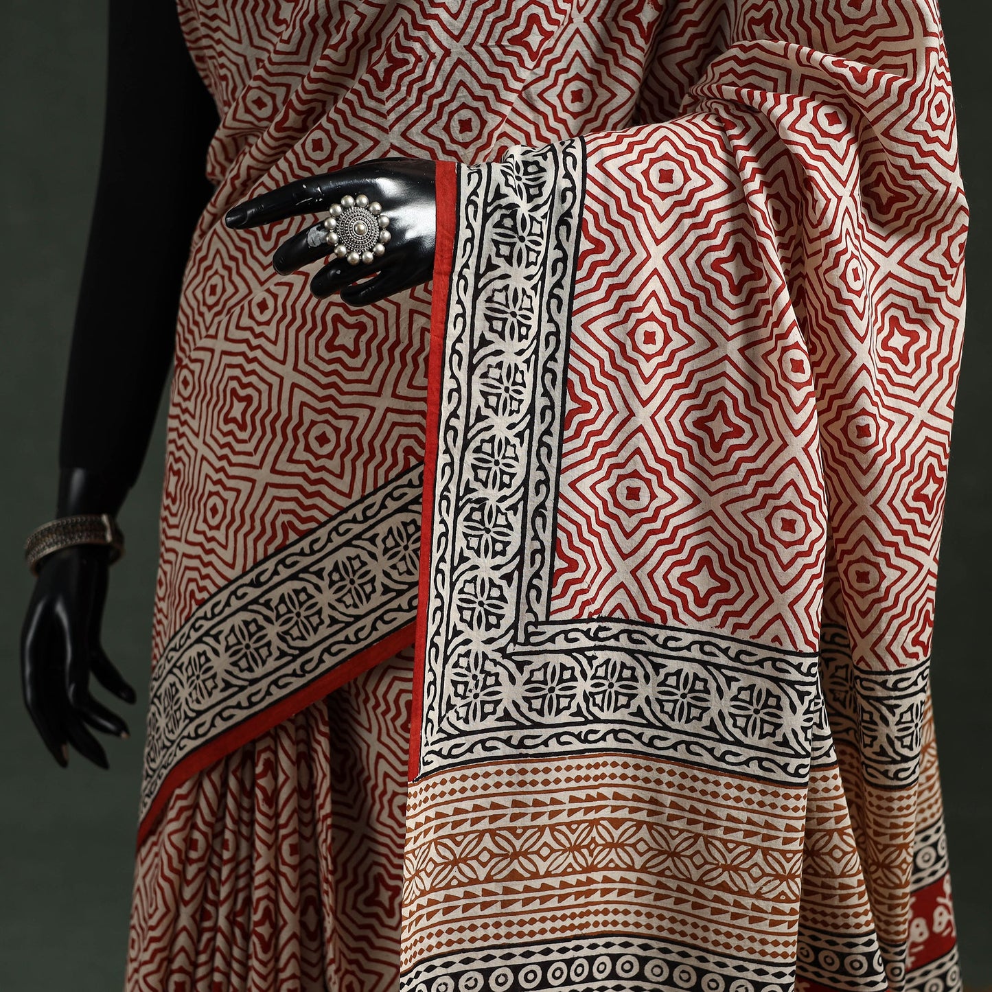 Pure mul cotton natural dyed hand block dabu bagru print