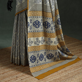 Pure mul cotton natural dyed hand block dabu bagru print