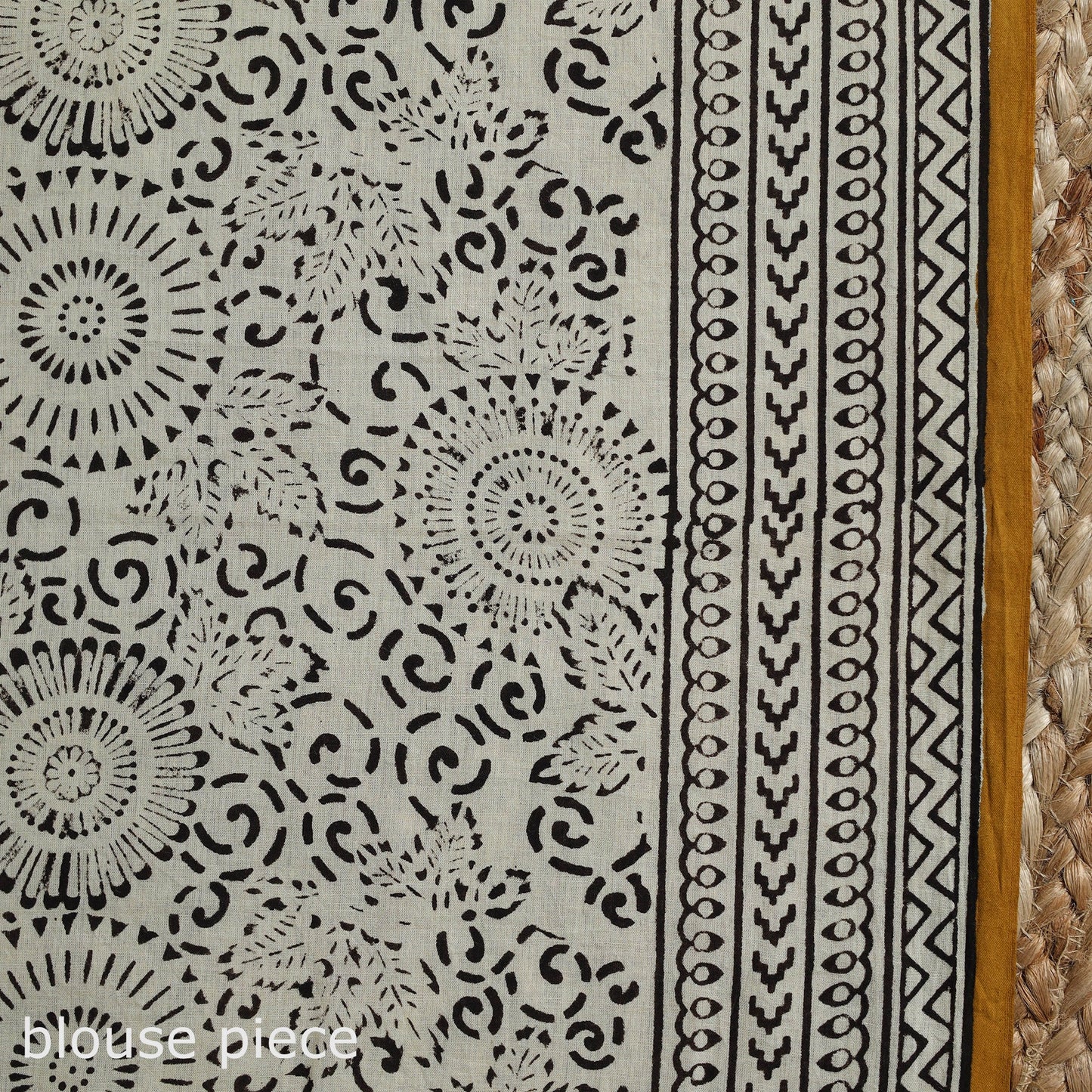 Pure mul cotton natural dyed hand block dabu bagru print