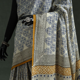 Pure mul cotton natural dyed hand block dabu bagru print