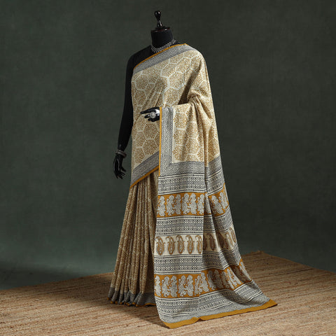 Pure mul cotton natural dyed hand block dabu bagru print