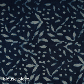 Pure mul cotton natural dyed hand block indigo bagru print