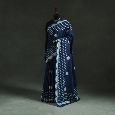 Pure mul cotton natural dyed hand block indigo bagru print