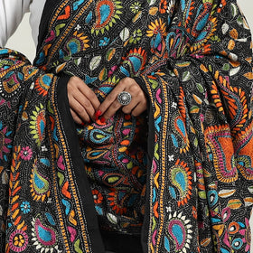  Embroidered Bengal Kantha Work Dupatta Online in India