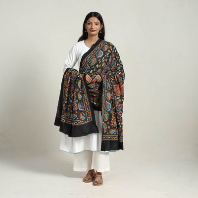  Embroidered Bengal Kantha Work Dupatta Online in India