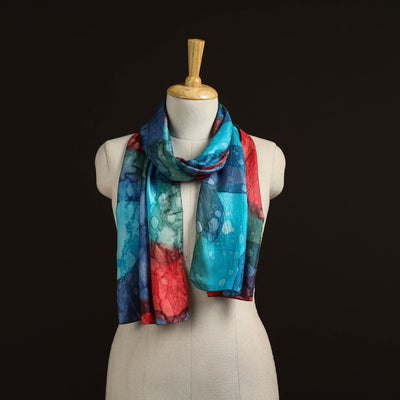 Pure silk tie-dye stole 49 - handcrafted