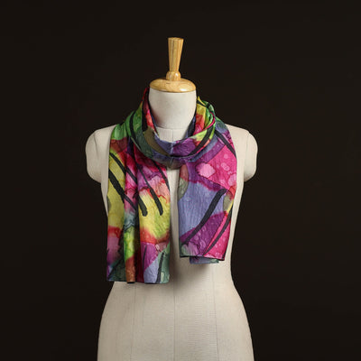 Pure silk tie-dye stole 57 - handcrafted