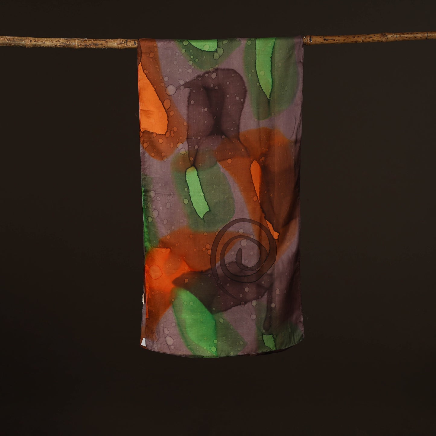 Pure silk tie-dye stole 60 - handcrafted