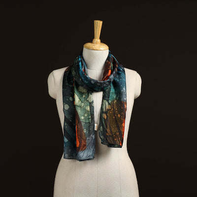 Pure silk tie-dye stole 64 - handcrafted