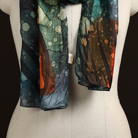 Pure silk tie-dye stole 64 - handcrafted