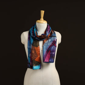 Pure silk tie-dye stole 68 - handcrafted