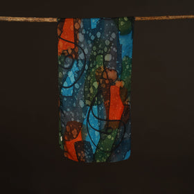 Pure silk tie-dye stole 74 - handcrafted